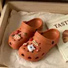 Dopamina DIY Manzana Lindo Osito Playa Padre-Hijo Diadema Sandalias Hombres Mujeres Arco Micro Zapatos con Agujeros Ligeros Verano