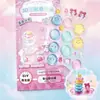 Nuevas pegatinas luminosas Sanrio Jenga 3D en relieve para decoración de escenas, pegatinas decorativas de dibujos animados de cristal tridimensional para cuadernos