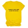 Apoyo un sitio independiente de Lista de deseos de Amazon para hombres Camiseta de manga corta con cuello redondo para mujer, simple y versátil, con letras