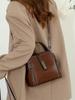 Bolso de piel auténtica para mujer, novedad de 2024, moderno y retro, bandolera de alta gama, versátil y versátil.