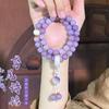 [Polvo de Frambuesa] Explosiones Sonoras al Agitar Pulsera de Bodhi Doble Círculo Bodhi de Mano para Hombres y Mujeres Cuentas Pulsera Venta al por Mayor