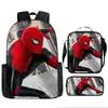 Liberación Rápida Transfronteriza Spider-Man Spider-Man Mochila Escolar Estudiante Niños Bolsa Escolar Periférica Bolso Escolar de Hombro Juego de Tres Piezas