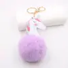 Bolsa de bola de pelo de unicornio de venta caliente transfronteriza llavero para coche colgante de mochila accesorios para mochila regalo colgante al por mayor