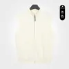 Colete Cardigan Masculino de Tricô Canelado Vertical para Outono e Inverno, com Zíper Completo, Estilo Old Money, Sem Mangas, Luxo Leve, Colete de Alta Qualidade
