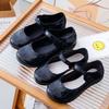 2025 Novos Sapatos de Couro para Meninas Sapatos de Performance em PVC Sapatos Pequenos de Couro para Crianças Preto Versátil Solado Macio Sapatos Estilo Princesa