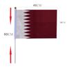 Fabricantes de fuentes transfronterizas Bandera de Qatar para fanáticos del fútbol de la Copa Mundial 2022 30*45 cm Bandera de mano de Qatar