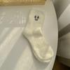 Calcetines Blancos de Terciopelo Imitación de Visón para Mujer en Invierno, Calcetines Peludos Cálidos de Media Pantorrilla con Forro de Felpa Estilo Japonés Expresión Divertida Calcetines para Dormir