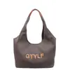 Nova Bolsa de Ombro com Estampa de Letras de Nicho Grande Capacidade Designer Versátil Bolsa de Lona Tendência para Mulheres Bolsa de Compras