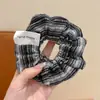 Scrunchie de Alta Qualidade Estilo Coreano para Mulheres, Elástico de Cabelo com Laço de Tecido da Moda, Acessório de Cabelo Corda para Coque Doce e Fofo