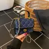Bolso Pequeño Cuadrado Acolchado con Cadena Estilo Chanel de Alta Gama, Bolso Transfronterizo para Niños, Bolso de Hombro Cruzado de Moda para Niñas