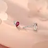 Pendientes de Corazón Calado de Plata de Ley S999 Estilo Coreano Moda Coreana Lujo Ligero Moda Sentido del Diseño Exquisito Pendientes Sencillos Dropshipping