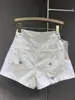 Nuevos Shorts de Verano de Alta Gama, Moda Fresca, Diseño Bordado, Cintura Alta, Denim, Nicho
