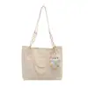 Bolsa Feminina 2026 Nova Tendência Moda Xadrez Grande Capacidade Bolsa Tote de Ombro Estilosa com Laço
