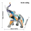 Venda Quente Transfronteiriça Artesanato Criativo de Resina com Grafite Enfeites de Elefante Decoração para Casa Sala de Estar Entrada Gabinete de TV Atacado