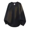 Camiseta de Manga Larga para Hombre 2025 Otoño Nuevo Estilo Juvenil Holgada y Versátil Cuello Redondo Bordada Camiseta Base Sudadera Casual para Hombre