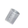 Vaso medidor de plástico con escala de 10 ml, 20 ml, 30 ml, 50 ml y 100 ml. Vaso medidor de laboratorio con escala.