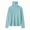 ¡Conjunto Estilo Gris! Suéter de Lana Tejido Adelgazante de Cuello Alto para Mujer 2025 Nuevo Otoño Temprano Suéter Interior Holgado