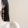 Clipe de Orelha "Eucalipto Crepuscular" Feminino Novos Brincos Estilo Étnico Famoso Elegantes Borlas Emagrecimento Verão