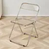 Mesa plegable acrílica, transparente, conjunto de mesa y silla de estilo ins moderno para dormitorio y balcón, mesa portátil minimalista moderna para el hogar