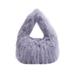 Bolso de Mano Peludo de Otoño e Invierno Transfronterizo para Mujer, Bolso de Mano Peludo de Moda de Gran Capacidad, Bolso Bandolera Tipo Dumpling, Bolso de Mano