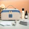 Bolsa de Maquillaje de Lona para Mujer, Bolsa de Almacenamiento para Maquillaje y Artículos de Tocador, Bolsa Tipo Almohada con Estampado de Letras, Bolsa Portátil para Brochas de Maquillaje Estilo Coreano