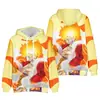 Nueva Sudadera con Capucha Casual de Moda de Amazon Luffy Forma Nika Impresión Digital 3D Venta Directa