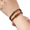 Pulsera Doble de Sándalo Verde DIY Estilo Mazu Cuentas de Oración de 0.6 mm para Puestos, Zonas Turísticas, Templos, Barata al por Mayor del Fabricante