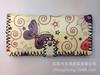 Billetera hecha a mano bolso de mano para mujer estampado nuevo PU tarjetero caricatura estilo étnico billetera floral