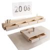 Mueble de TV Blanco Estilo Crema Francés Fileteado Combinación de Mesa de Centro Moderna Simple para Sala de Estar Muebles Minimalistas para Apartamento Pequeño