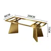 Soporte de Pata de Mesa de Lujo Ligero, Pata de Mesa de Piedra de Lujo, Base de Mesa de Comedor de Acero Inoxidable, Base de Mesa de Café de Pizarra, Pata de Escritorio de Oficina de Mármol