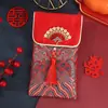 Bolsa Roja de Diez Mil Yuanes de Tela Brocada Creativa 2024 Personalidad Boda Bolsa Roja Grande Cambio Especial para Boda