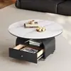 Nuevo Modelo 2026: Mesa de Té Móvil Lujosa y Elegante, Diseño Moderno de Mediados de Siglo, Adecuada para Sala de Estar, Uso Doméstico, Mesa de Té Redonda para Balcón