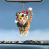 Juego de 4 Adornos Colgantes Decorativos Acrílicos Planos 2D Nuevos Transfronterizos para Coche Decoración de Interiores de Coche Simple y Elegante