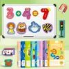 Puzzles Magnéticos de Educación Temprana para Niños de 3 a 6 Años, 26 Letras, Pegatinas de Animales y Números, Imanes para Refrigerador, Juguetes Educativos Cognitivos