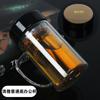 Vaso de doble pared de borosilicato alto con asa, taza de oficina con logotipo personalizado, vaso publicitario de alta gama