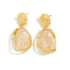 Pendientes de Moda Transfronterizos Europeos y Americanos Personalidad Resina Acrílico Imitación Piedra Preciosa Exagerados Estilo Ins Goteo de Aceite Metal Brillo Pendientes