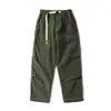 Calça Comprida Casual Color Block Funcional ao Ar Livre Estilo Urbano Rumeng Mountain para Homens, Outono, Corte Solto, Calça Cargo Versátil para Casais