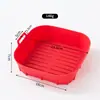 Tapete de Silicone para Air Fryer Novo Modelo Transfronteiriço, Assadeira de Silicone Quadrada para Air Fryer, Forma de Assadeira Quadrada Antiaderente