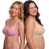 Sujetador de gelatina transparente con estampado de leopardo, sin aros, push-up, ropa interior cómoda para mujer, tallas grandes europeas y americanas, exclusivamente para comercio exterior