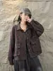 2026 Estampado Retro Holgado para Mujer Primavera y Otoño Nuevo Holgado Talla Grande Casual Chaqueta de Mezclilla Top Venta al por Mayor
