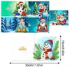 Tarjetas de Felicitación Navideñas Populares Transfronterizas Multiserie Hechas a Mano con Diamantes Juego de 9 Piezas con Sobres Pegatina de Diamante Dibujos Animados Juego de 6 Piezas