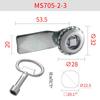 Cerradura Eléctrica para Caja Yisheng Hengzhu Ms705, Bombín Triangular Cuadrado de Llave Única, Cerradura de Leva para Caja de Herramientas, Accesorio para Ascensor Industrial