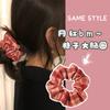 Brandy Yu Shuxin Mismo Estilo Anillo para el Cabello de Intestino de Cerdo Estilo bm Simple a Cuadros Floral ins Pies Anillo para el Cabello Cuerda para el Cabello