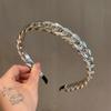 Diadema coreana de internet para prensar el cabello, estilo europeo y americano de metal con cadena, diadema de temperamento, estilo de pequeña fragancia, diadema de sentido avanzado, diadema de moda