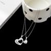 Collar con colgante de amor hueco para madre e hija, acero de titanio, muy vendido en Amazon, para el Día de la Madre, en Europa y América.