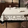 Mantel vintage estilo francés modelo nuevo 2026, lavable, impermeable, a prueba de aceite, resistente al calor, mantel de ambiente de lujo ligero para mesa de comedor y mesa de centro
