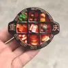 Suministro Directo de Fábrica de Imanes de Refrigerador de Resina, Características de Chongqing, Estilo Nacional Estéreo Cultural y Creativo Comida, Comida y Juego Mensaje Pegatinas Magnéticas 3D