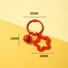Llavero de Campana con Estrella de Cinco Puntas de Colores Accesorios Estilo Coreano Anillo de Tarjeta de Aleación Colgante para Bolsos Materiales para Joyería DIY