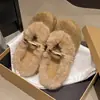 Zapatillas de Felpa con Estampado de Leopardo de Otoño e Invierno, Zapatos de Mujer de Moda con Hebilla Metálica, Estilo Infantil, Punta Cerrada, Slip-on, Zapatillas Birkenstock