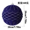 Bolas de Navidad Aterciopeladas de Tamaño Grande, Multicolor, de Forma Única, Adornos Navideños Pintados para Árbol, Bolas Decorativas para Ambiente Festivo, Personalizables